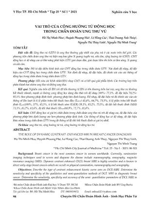 Vai trò của cộng hưởng từ động học trong chẩn đoán ung thư vú