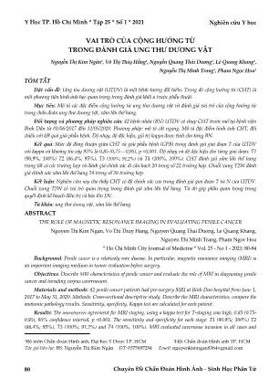 Vai trò của cộng hưởng từ trong đánh giá ung thư dương vật