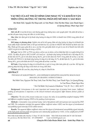 Vai trò của kỹ thuật hình ảnh nhạy từ và khuếch tán trên cộng hưởng từ trong phân độ mô học u sao bào