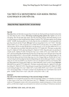 Vai trò của monitoring sản khoa trong giai đoạn III chuyển dạ