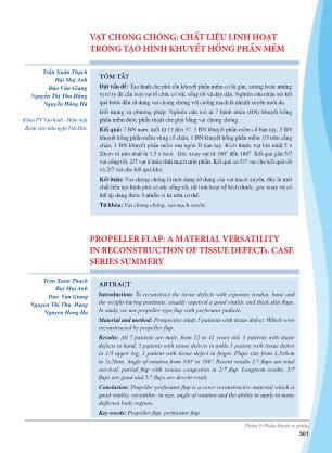 Vạt chong chóng: chất liệu linh hoạt trong tạo hình khuyết hổng phần mềm