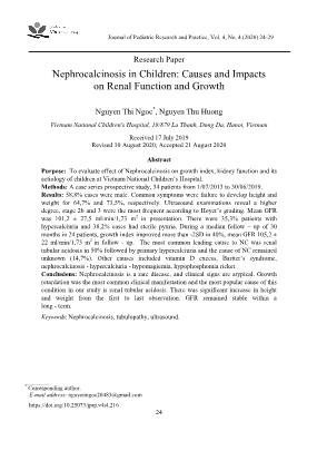 Vôi hóa thận ở trẻ em: nguyên nhân, ảnh hưởng chức năng thận và sự phát triển thể chất